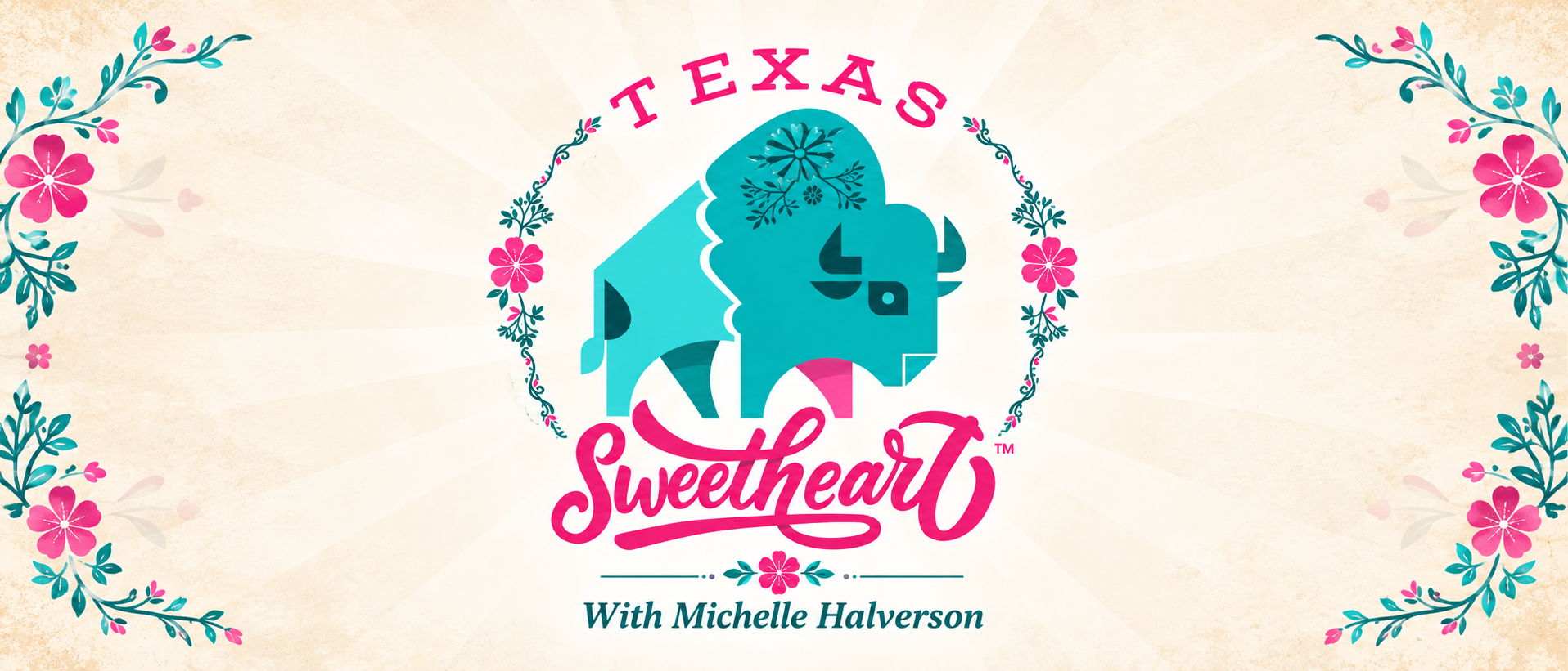 Texas Sweetheart with Michelle Halverson floral buffalo artwork